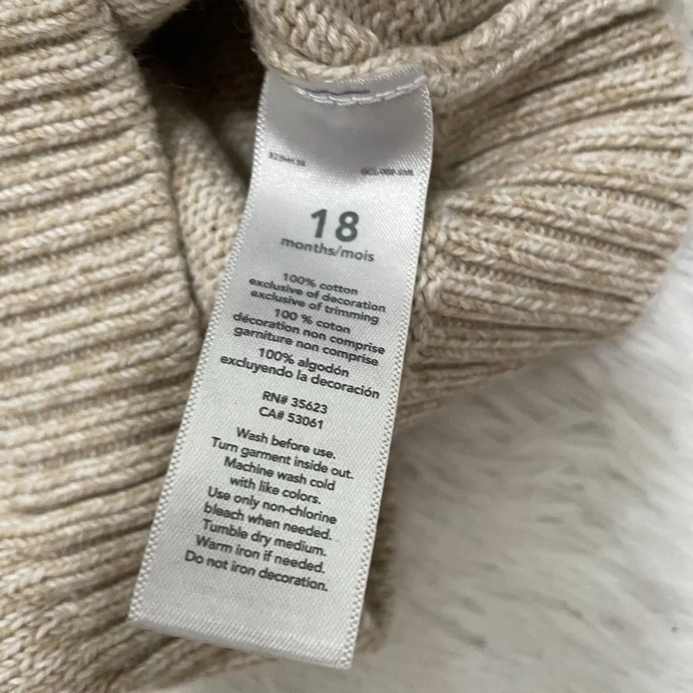 3/$10 Baby Carter's Knit Quarter Zip Pull Over Size 18M